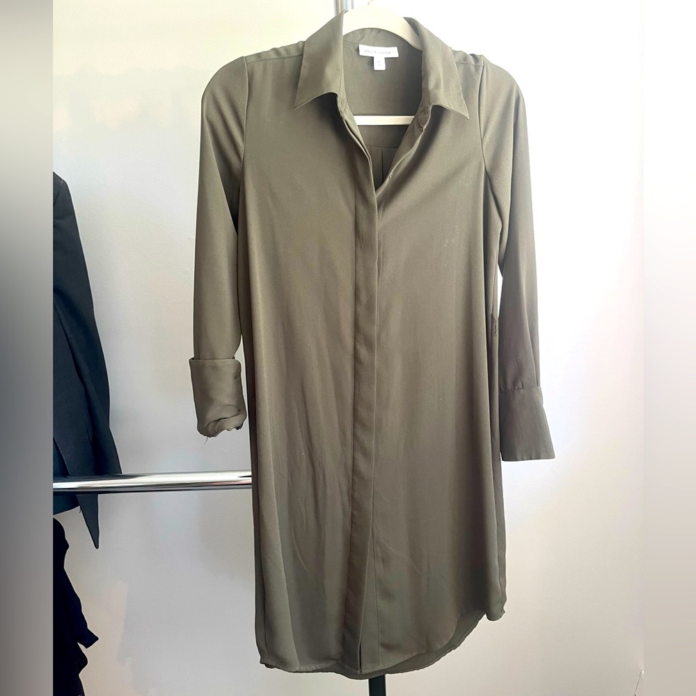 Olive green long sleeve dress